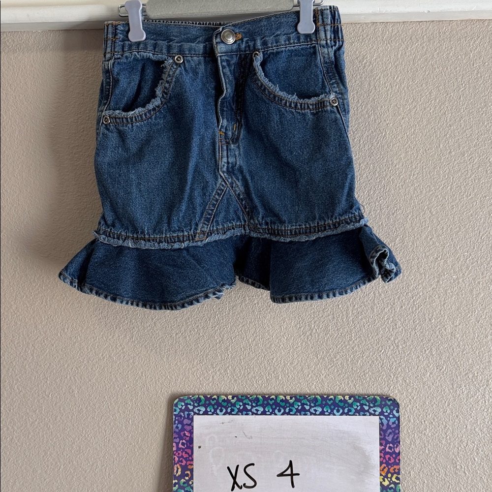 Denim Ruffle Skirt for Kids